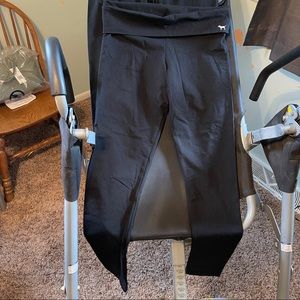 New PINK Victoria’s Secret FoldOver Black Leggings